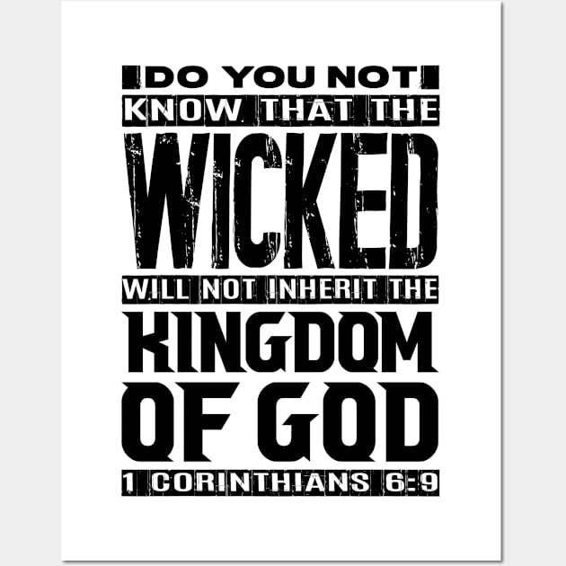 Kingdom Of God 1 Corinthians 6:9 Wall Art by Plushism